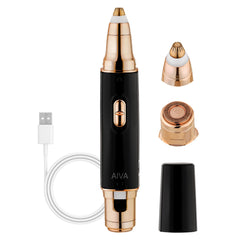 Spa Sciences AIVA Deluxe front view with dual-ended precision for gentle facial hair removal.