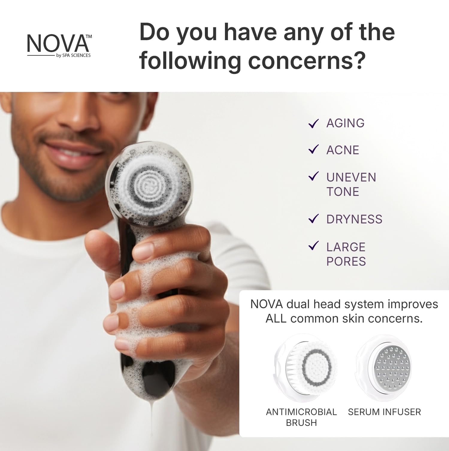 Spa Sciences NOVA 2-year warranty badge communicates product reliability.