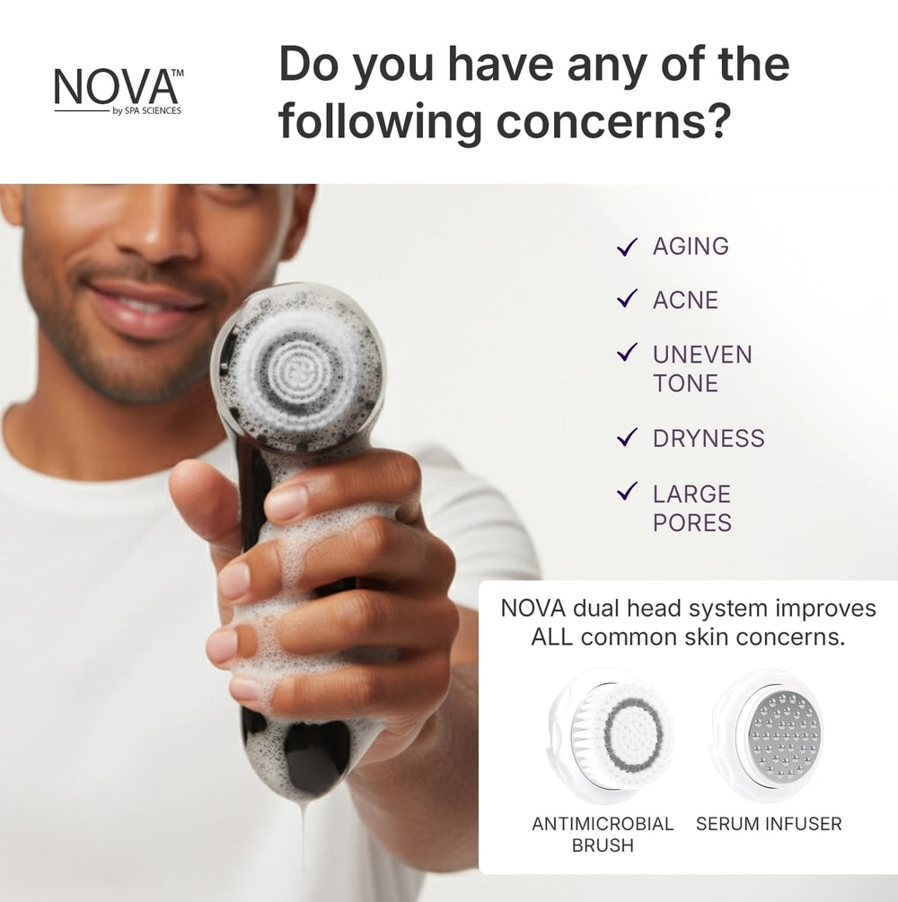 Spa Sciences NOVA 2-year warranty badge communicates product reliability.