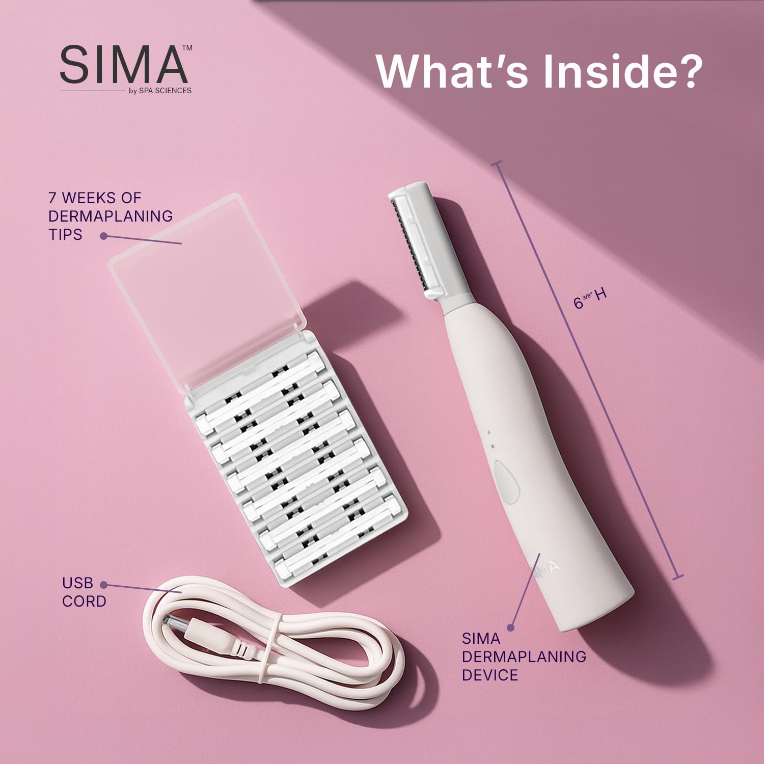 SPA SCIENCES SIMA peach fuzz removal demonstrates smoother skin texture.