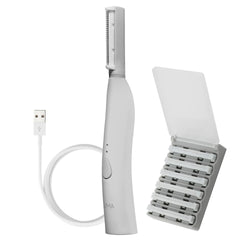 SPA SCIENCES SIMA dermaplane razor front view for painless facial hair removal at home.