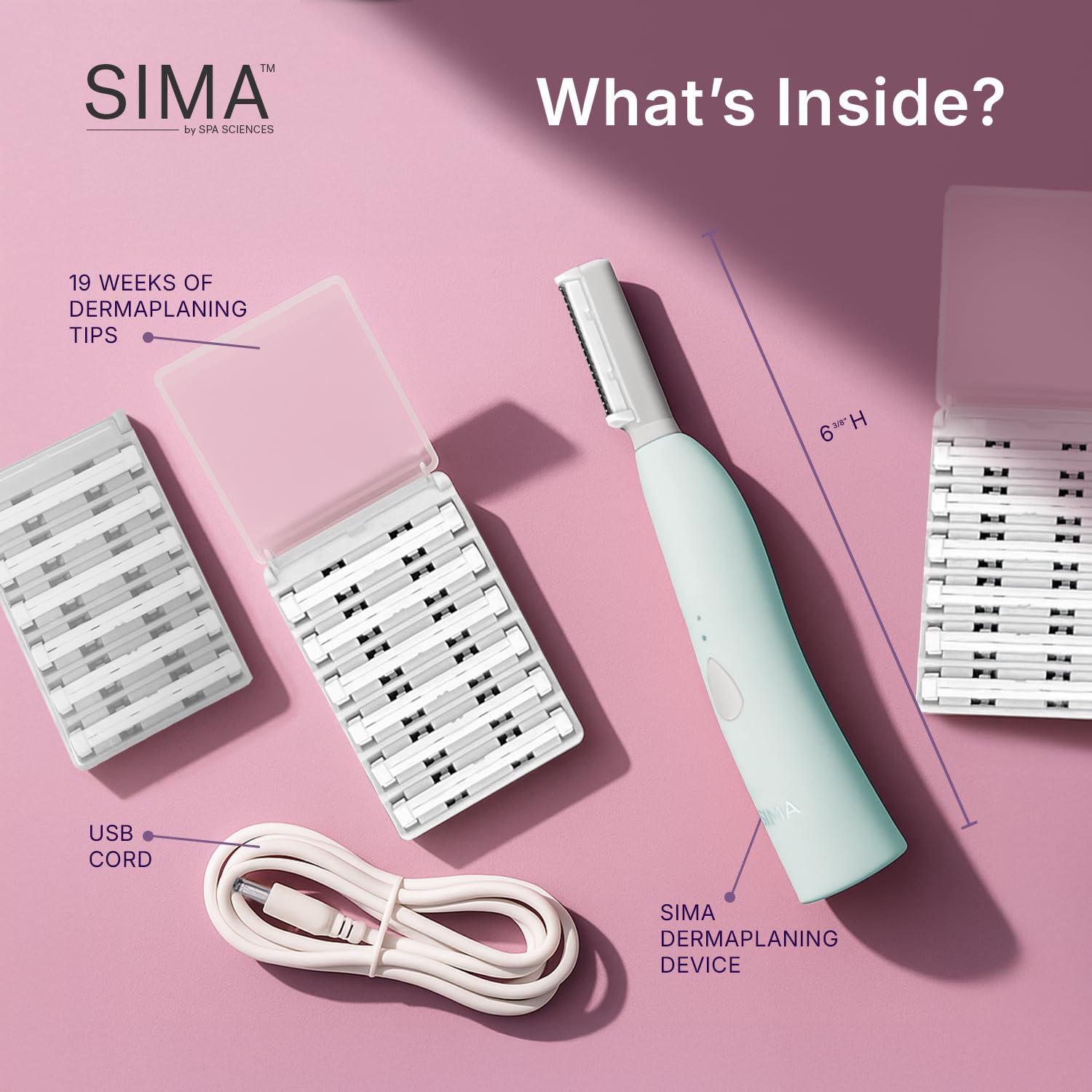 SIMA in action exfoliating skin to refine texture
