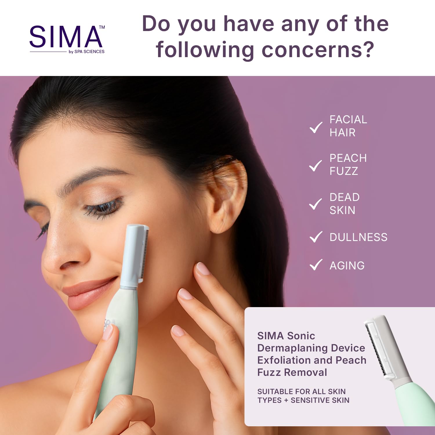 Spa Sciences SIMA exfoliation tool closeup for refreshed, radiant skin