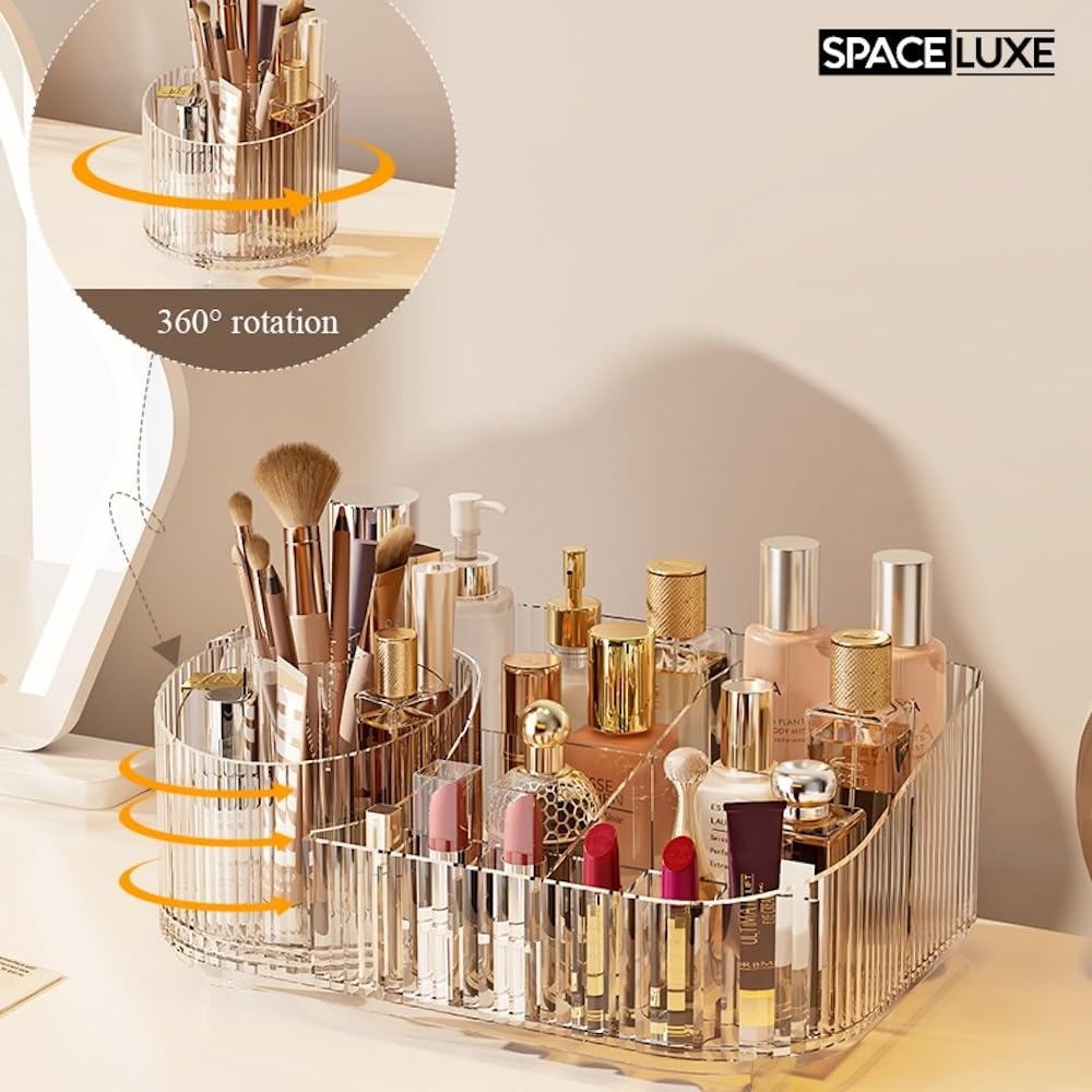 SpaceLuxe organizer available in Cream White, Clear, or Transparent Gray; complements decor