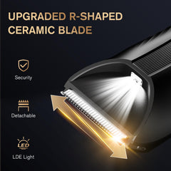 Spacekey Groin and Pubic Trimmer minimizes nicks during sensitive-area grooming.