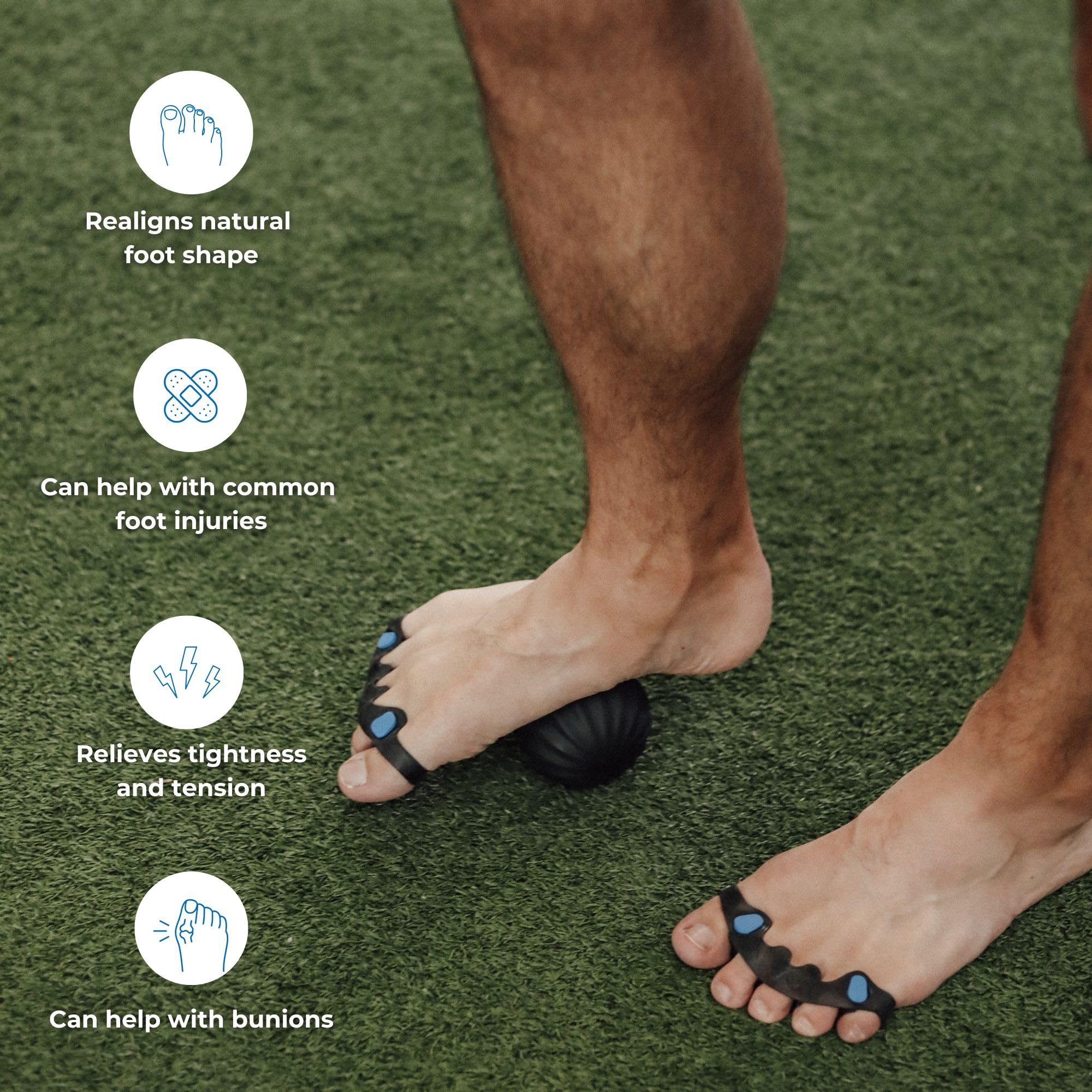 Spacer Mobility Toe Spacer FLEX used at home for daily foot relief.