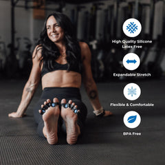Spacer Mobility Toe Spacer FLEX with adjustable plugs enabling extra big-toe stretch.