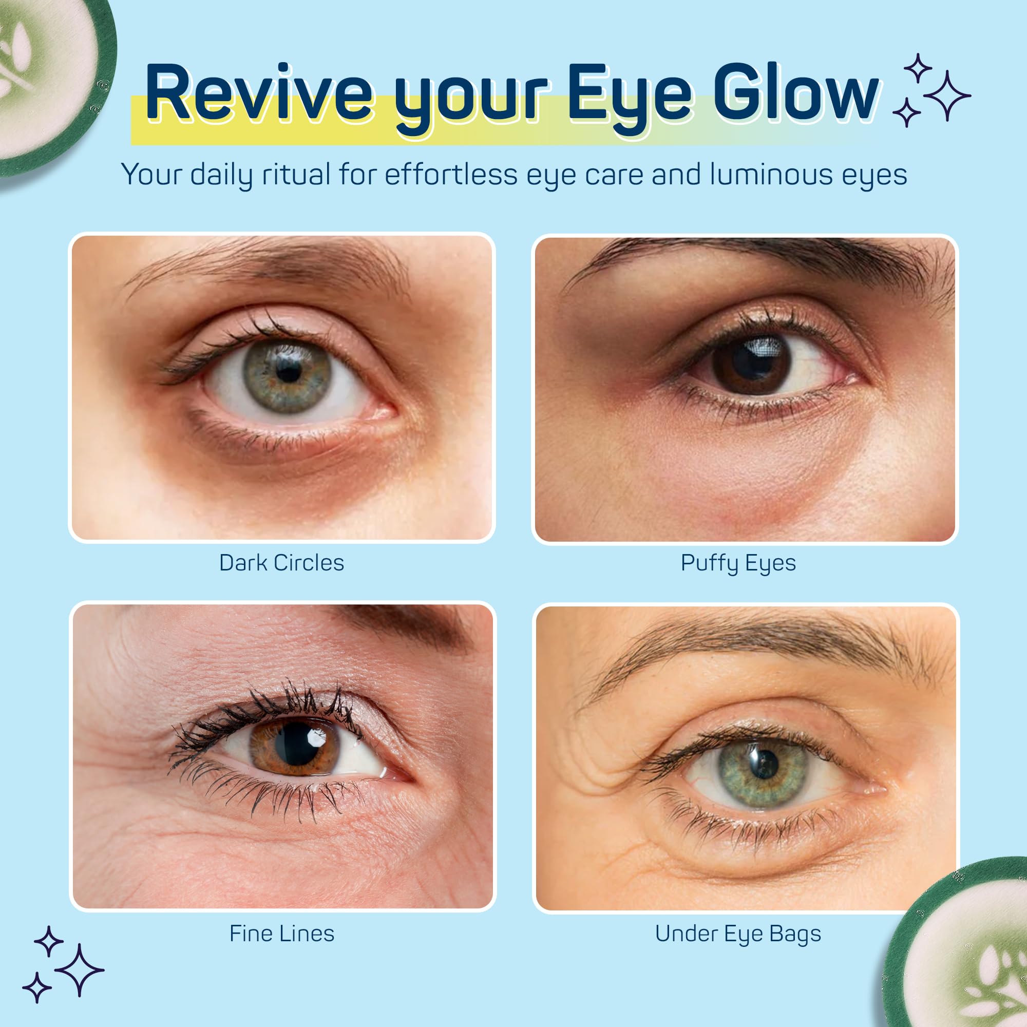 SpaLife Cucumber Eye Patches two-step routine image illustrating easy at-home care.