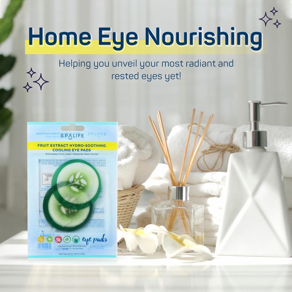 SpaLife Cucumber Eye Patches packaging-sleeve highlights convenient, ready-to-use design.