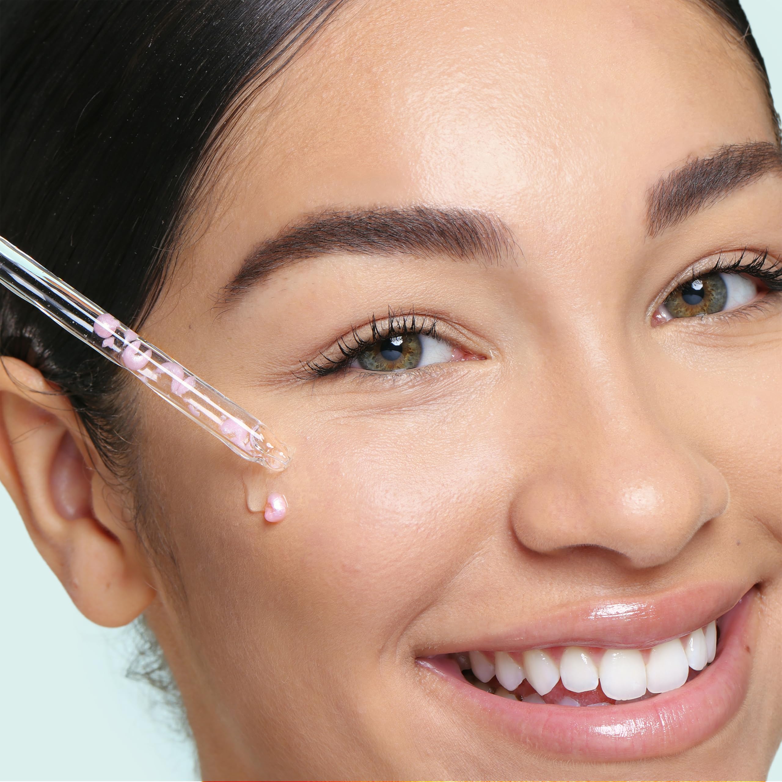 SpaLife face serum with dissolving pearl capsules delivers instant luminosity.