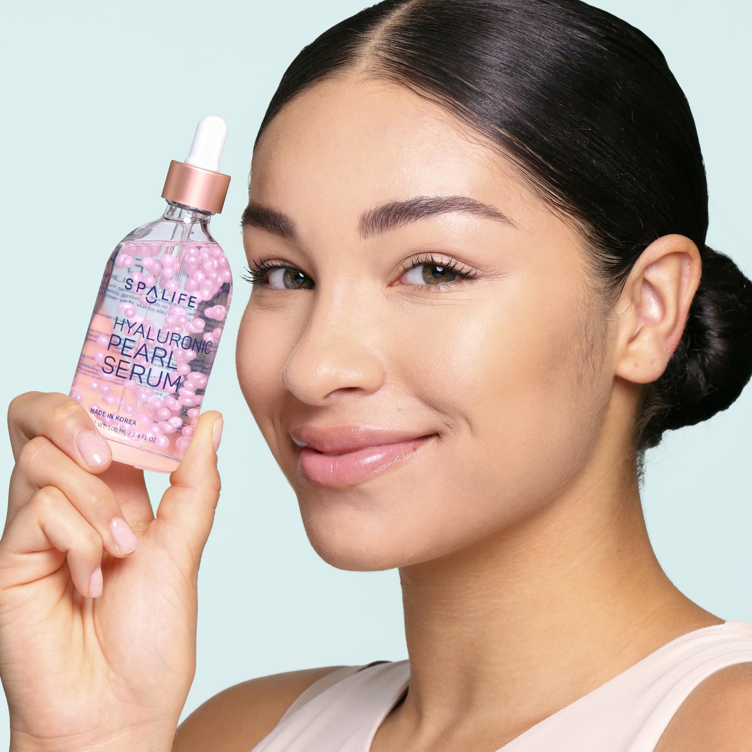 SpaLife face serum packaging display highlights clean formula and premium care.
