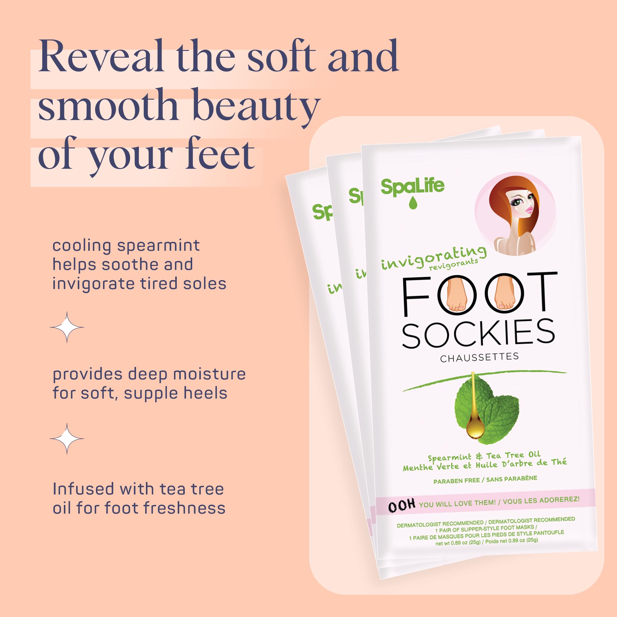 SpaLife foot-wrap socks during application for deep moisture delivery