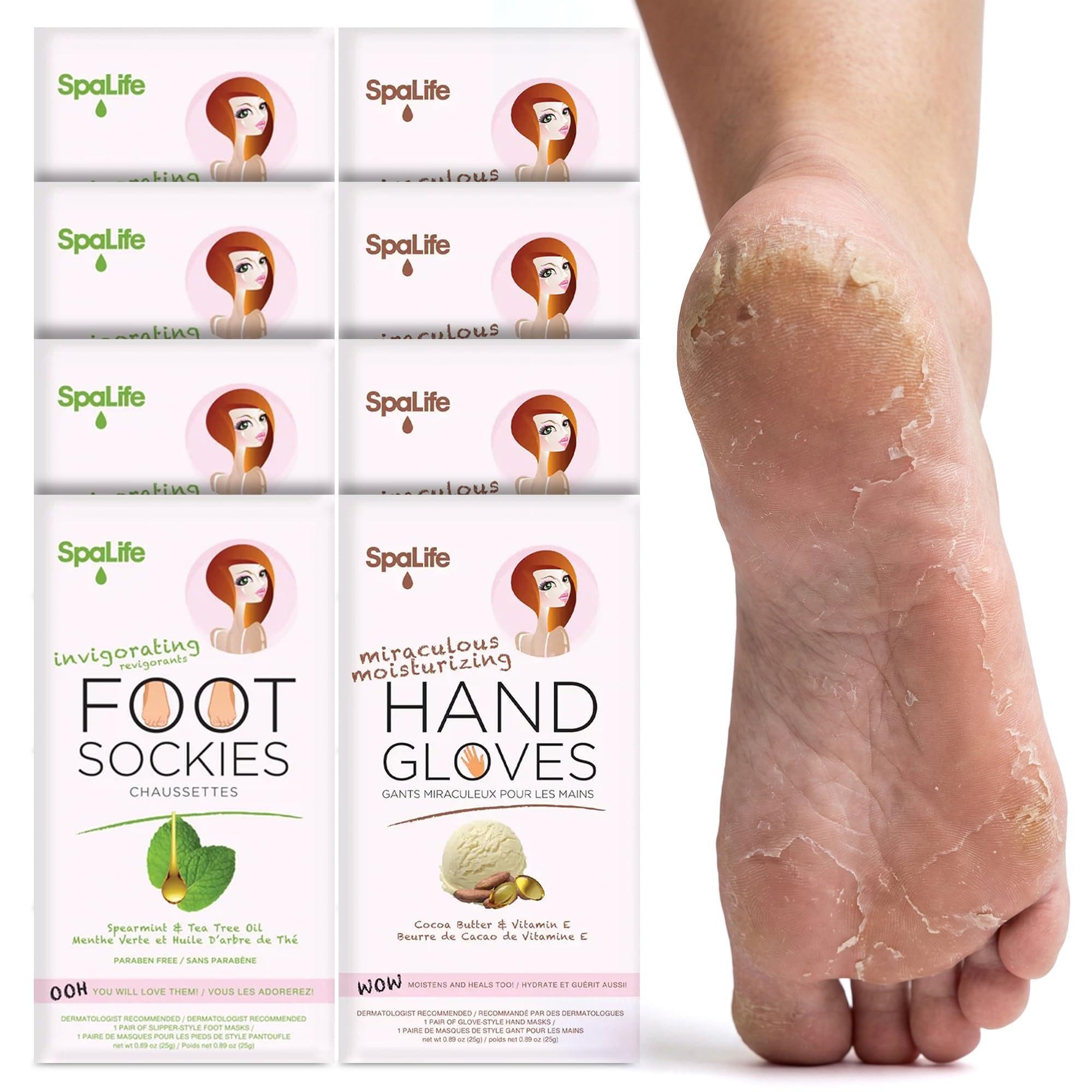 SpaLife moisturizing hand gloves close-up showing deep hydration for softer hands