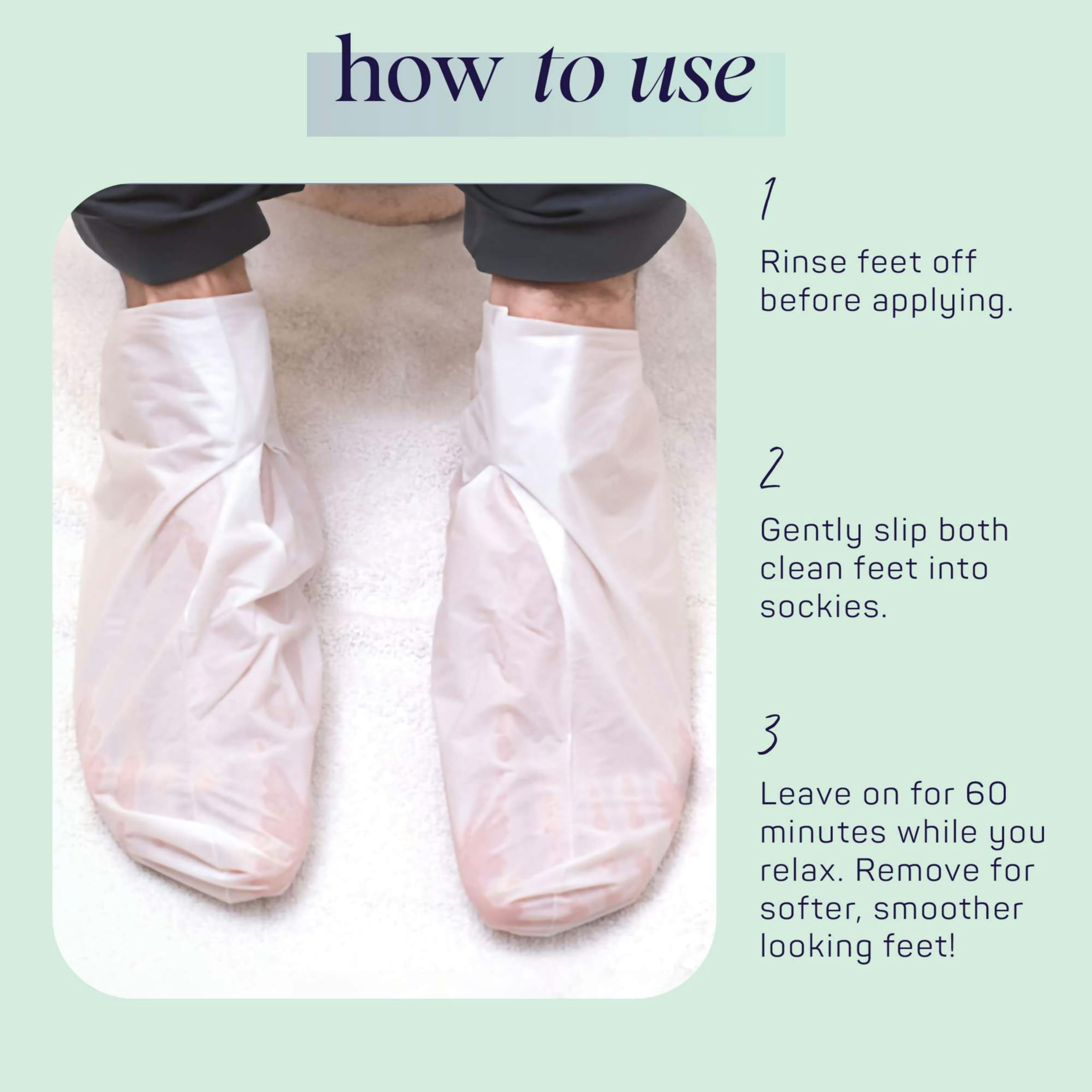 SpaLife packaging with instruction card for easy at-home foot care