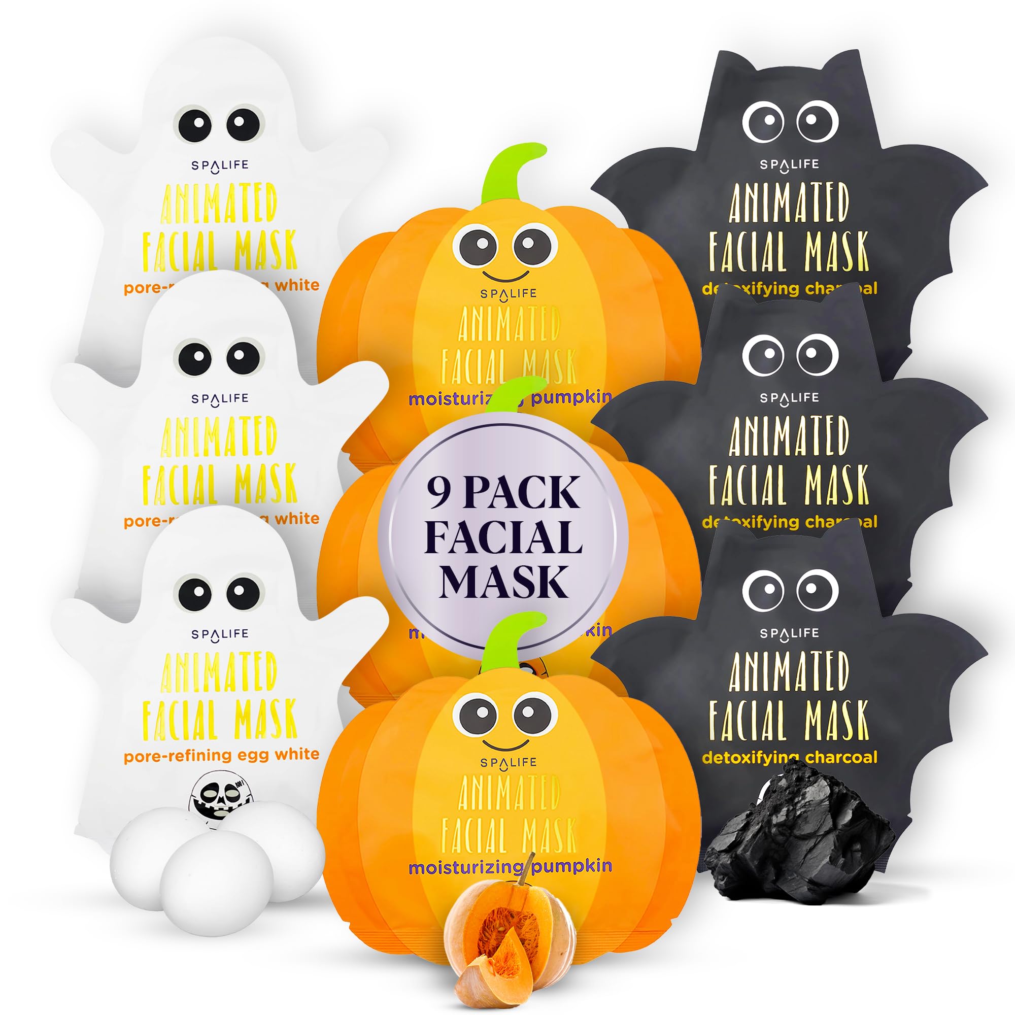 SpaLife Pumpkin Moisturizing Mask visual showcases rich hydration for radiant skin.