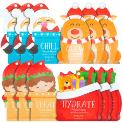 SpaLife Santa’s Squad Hydrate Mask in action delivering lasting moisture and plump skin.
