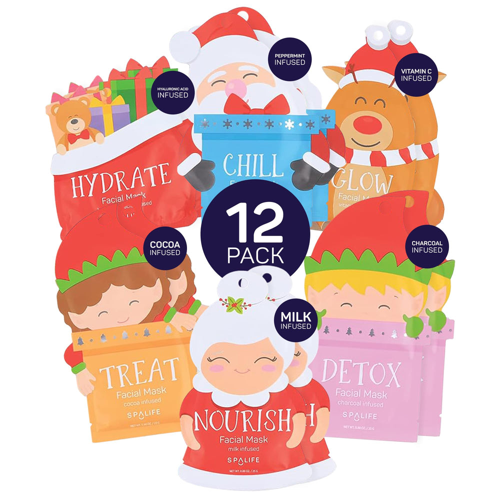 SpaLife Santa's Squad Hydrate Mask image showing a moisture-rich sheet mask.