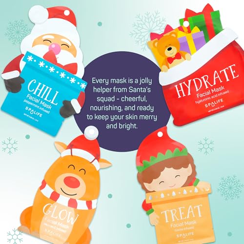 SpaLife Santa’s Squad Peppermint Mask refreshing cool sensation.