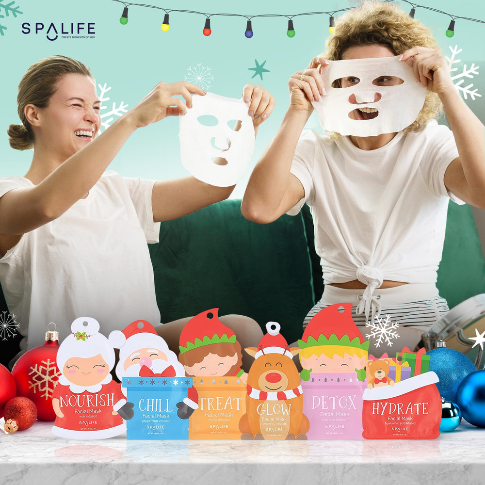 SpaLife Santa's Squad Peppermint Mask image showcasing soothing cooling relief.