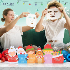 SpaLife Santa's Squad Peppermint Mask image showcasing soothing cooling relief.
