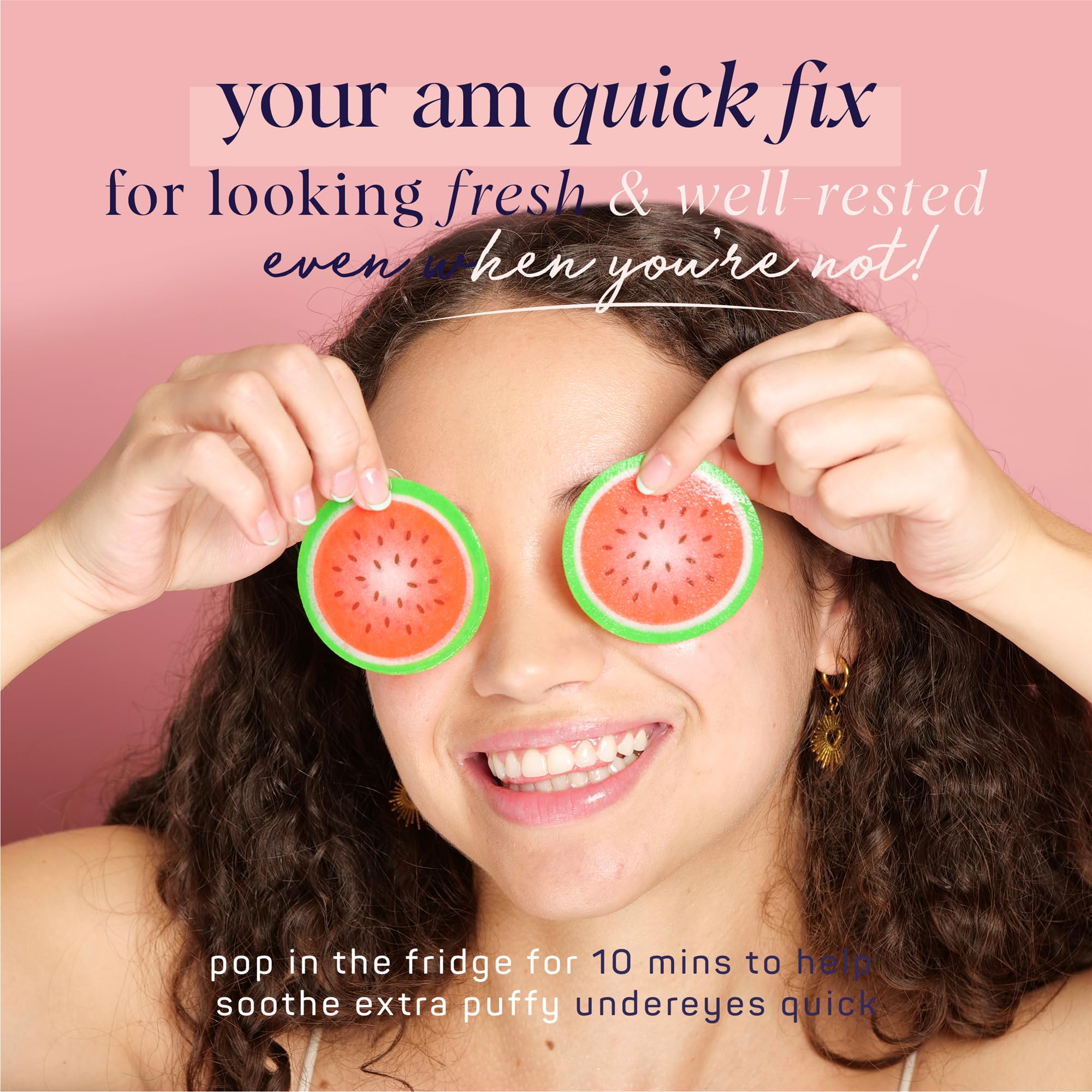 SpaLife Watermelon Eye Pads close-up with fruit extracts for brightening the under-eye area