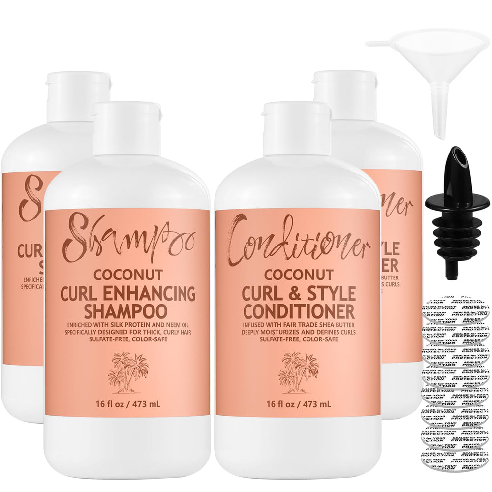 SpareCruise leak-proof empty shampoo bottles with four 16oz containers for cruise travel.