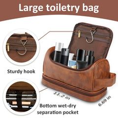 Sparklove toiletry bag travel-ready with built-in hook for portability