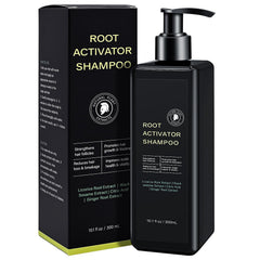 SPARTAN HAIR Root Activator Shampoo bottle closeup for daily scalp cleansing.