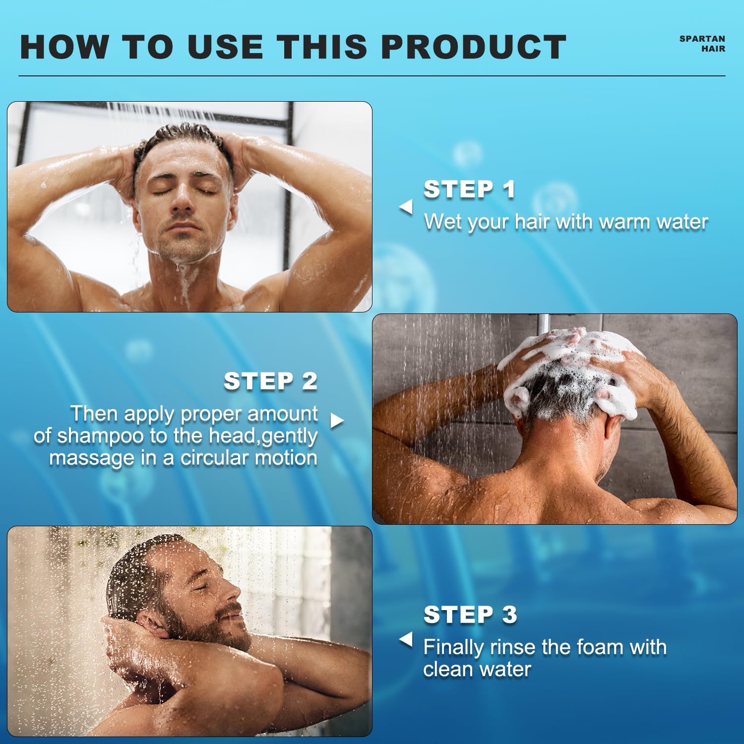 SPARTAN HAIR Root Activator Shampoo ingredients highlight botanicals.