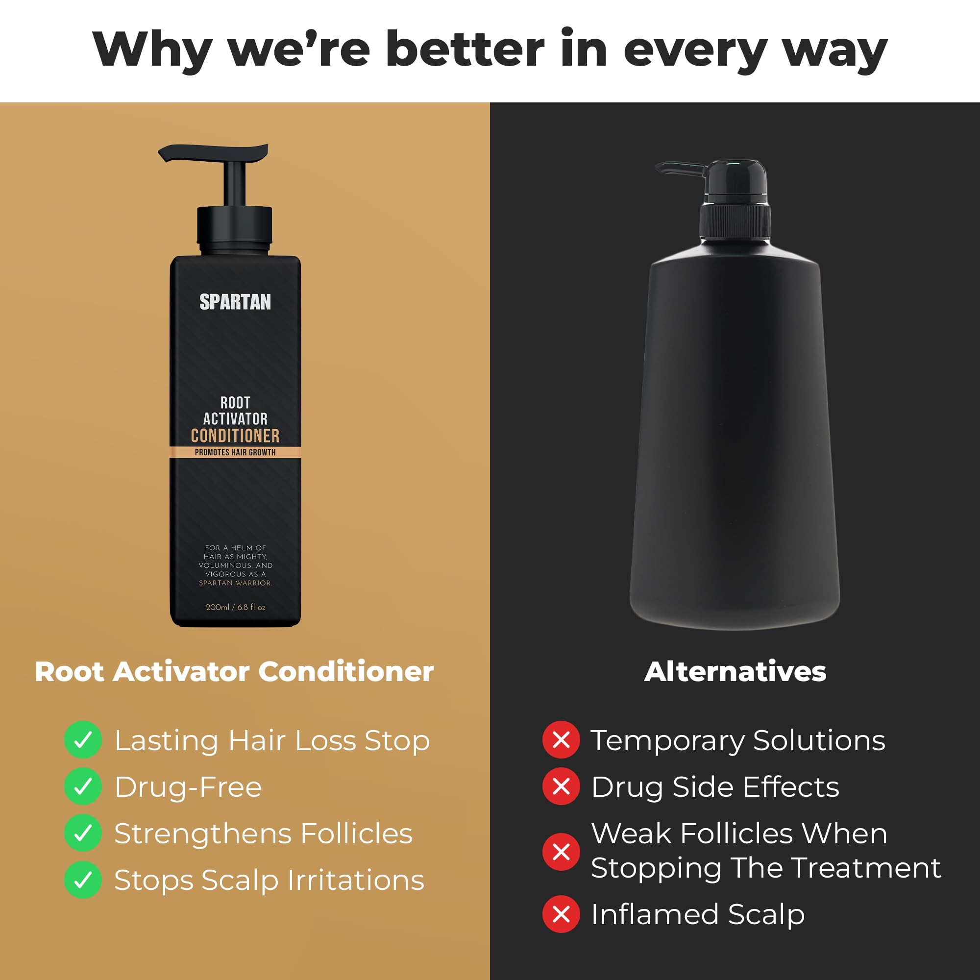 SPARTAN After-use hair shine profile showing smoother, moisturized strands.