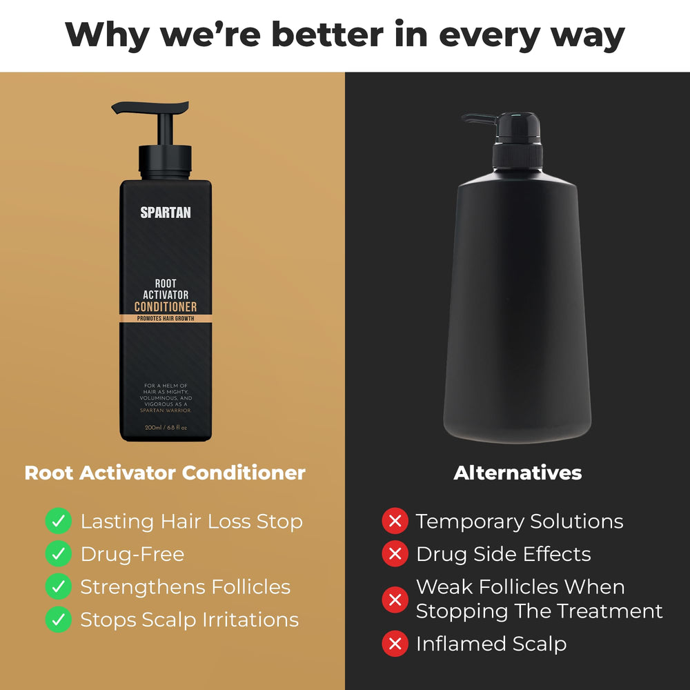SPARTAN After-use hair shine profile showing smoother, moisturized strands.