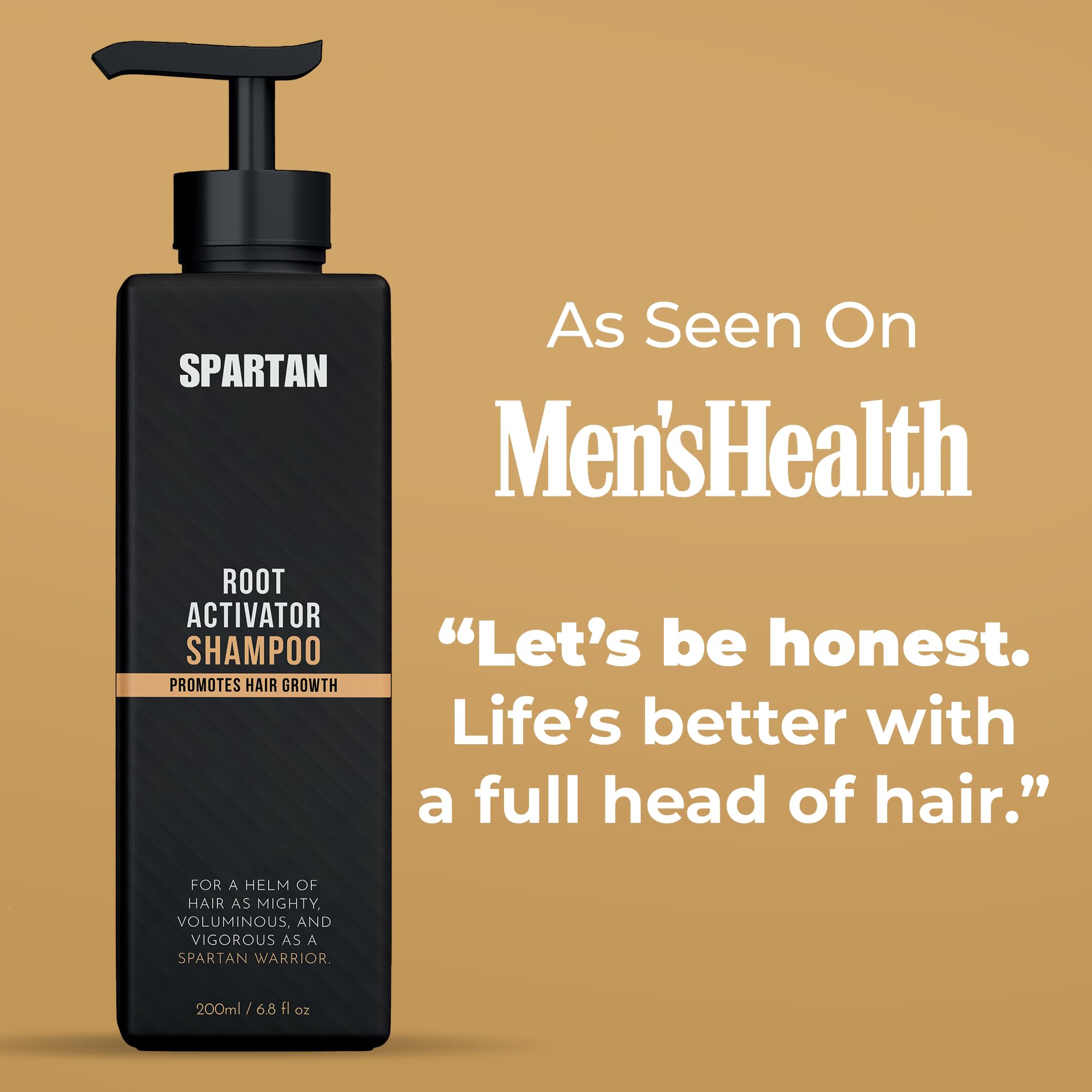 SPARTAN Root Activator Shampoo scalp close-up shows clean scalp and follicle-friendly environment.