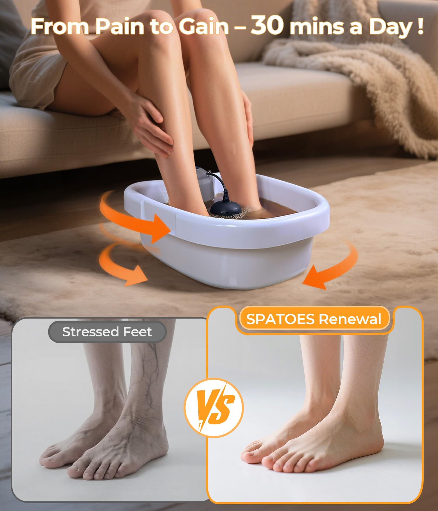 SPATOES Ionic Foot Detox Machine 3.0 one-touch-control panel simplifies setup for busy households