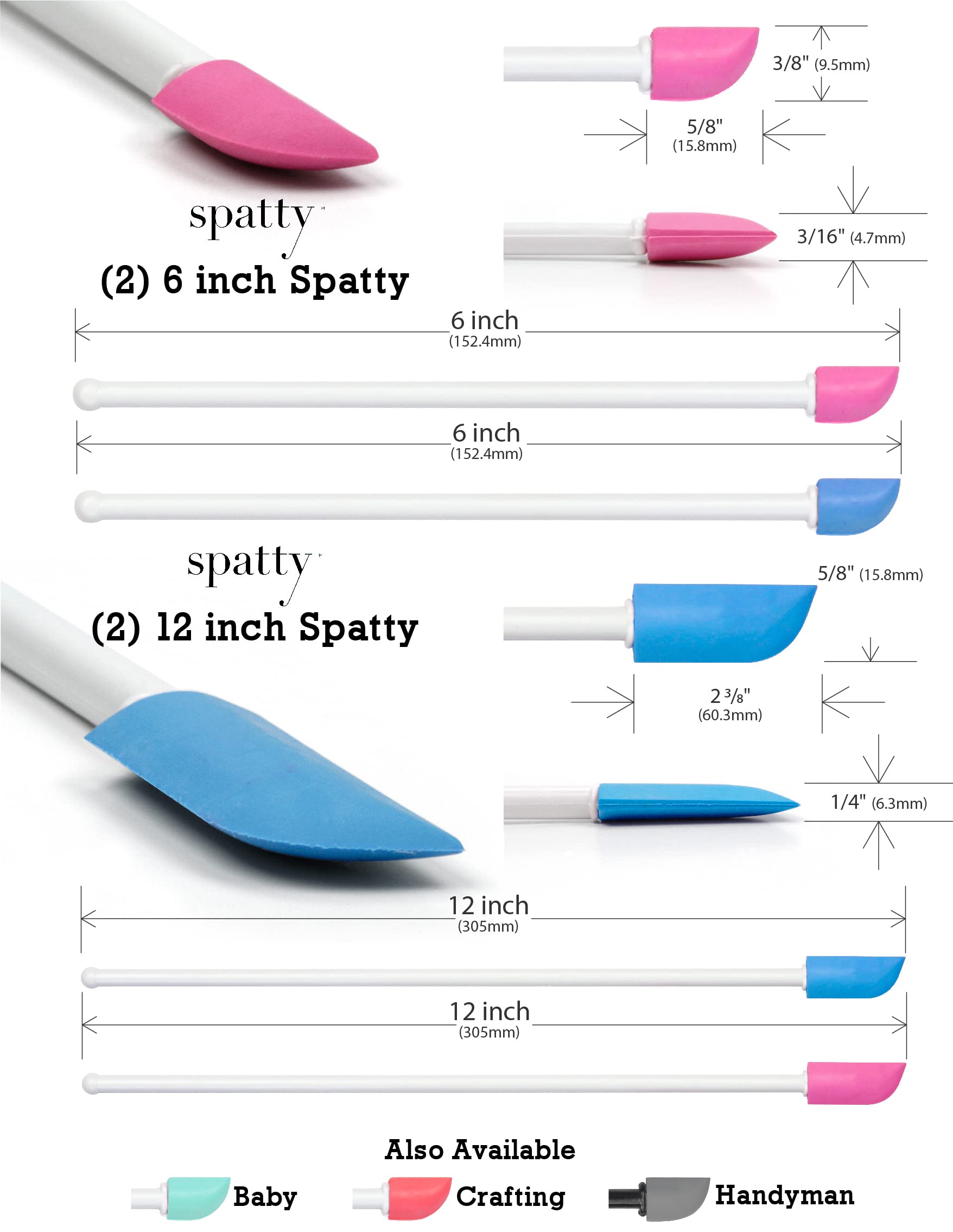 Spatty Daddy makeup scraper 12 inch option ideal for larger jars.