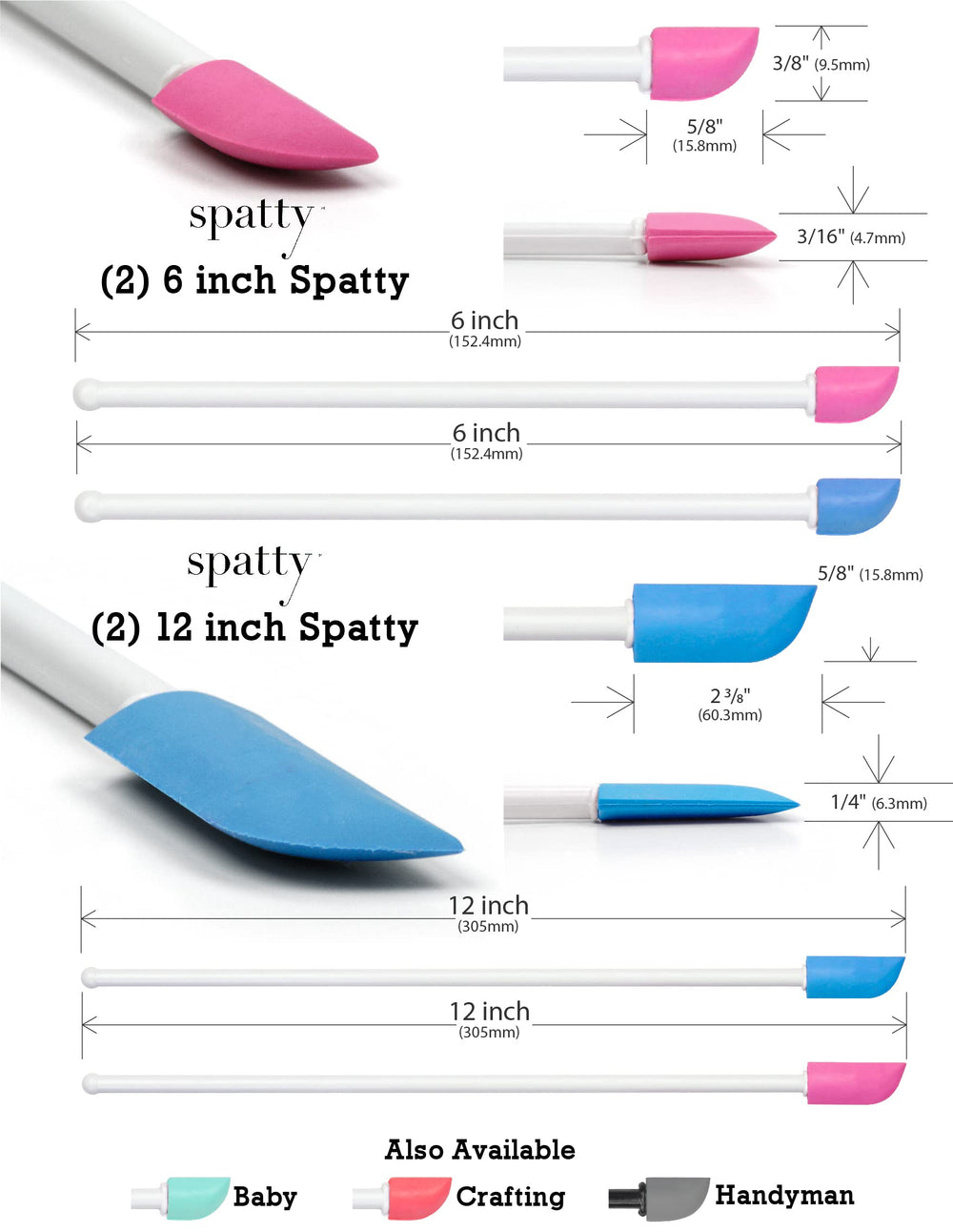 Spatty Daddy makeup scraper 12 inch option ideal for larger jars.