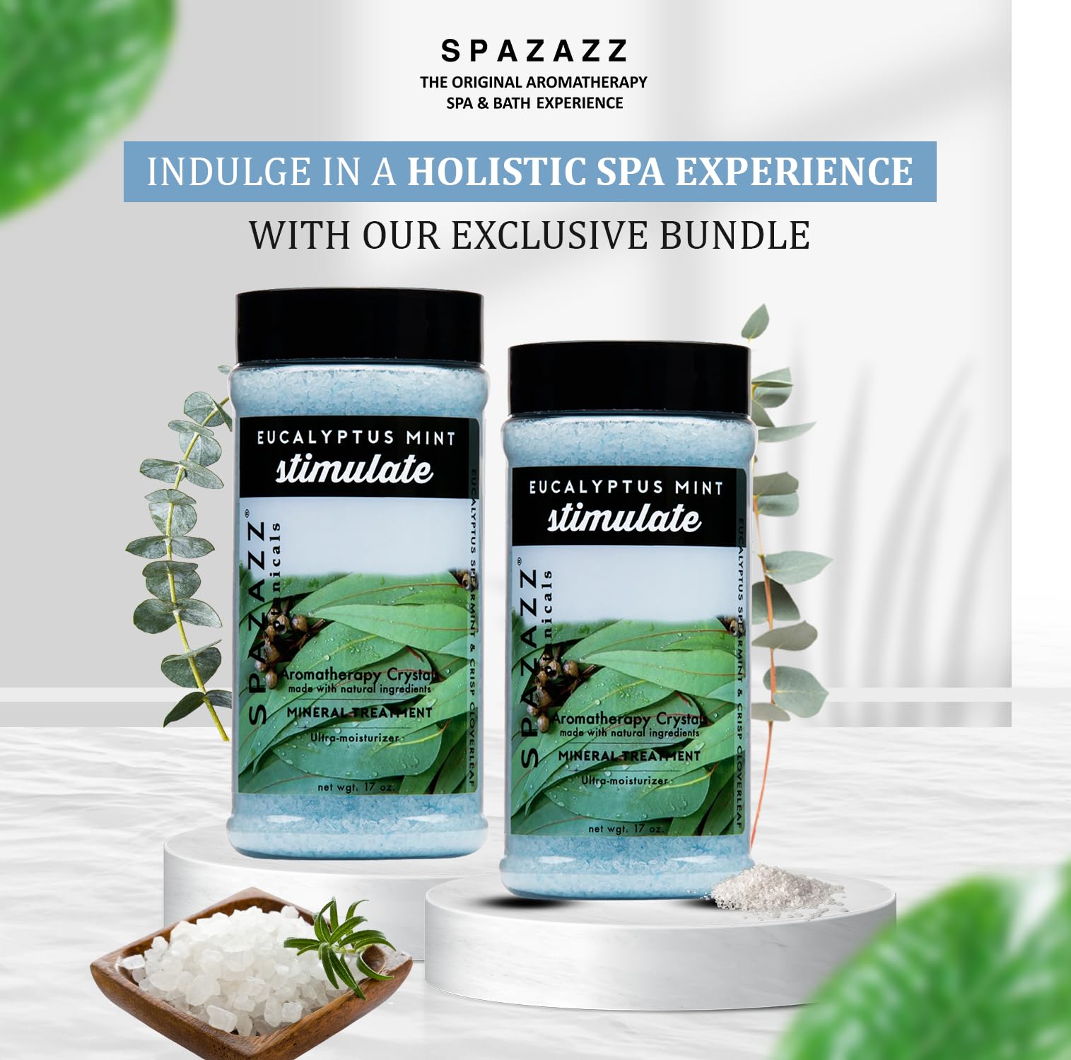 Spazazz Dead Sea salts minerals blend conveying mineral rich nourishment