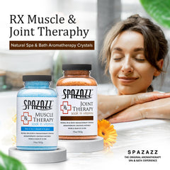 Spazazz RX Therapy Muscle Bath Salts aroma swirl evokes a relaxing home spa moment.