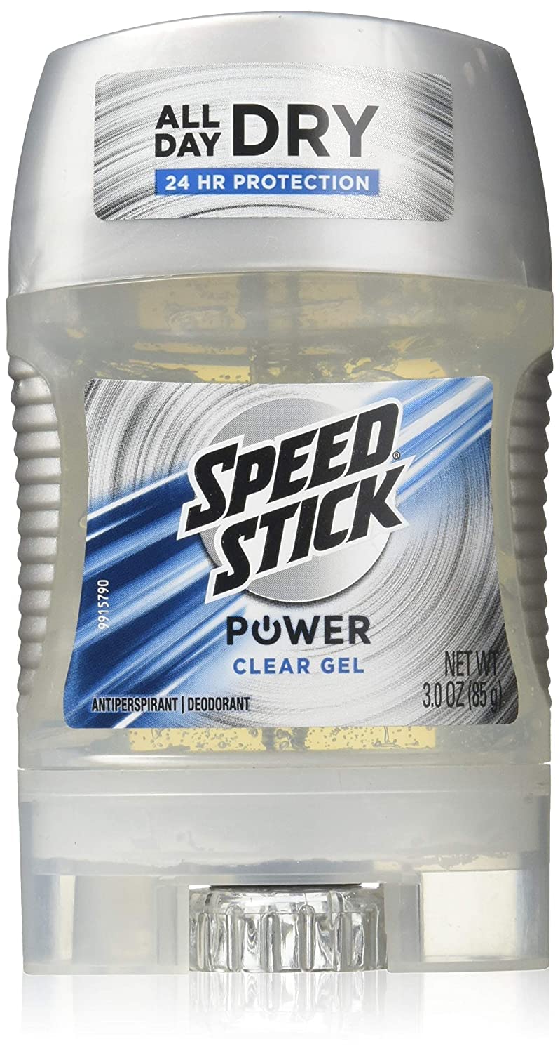 Speed Stick Power Gel underarm usage demonstrates protective care