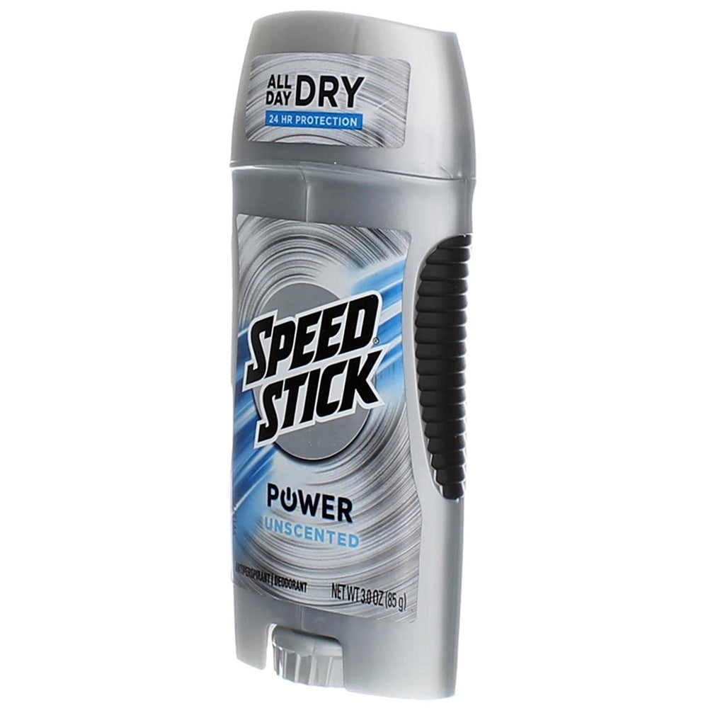 Speed Stick Power Unscented twist-cap close-up for easy reapplication
