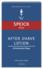 Speick after shave lotion with witch hazel close-up highlighting toning benefits