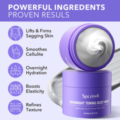 Sperandi Overnight Toning Whip botanical blend highlights natural firming ingredients