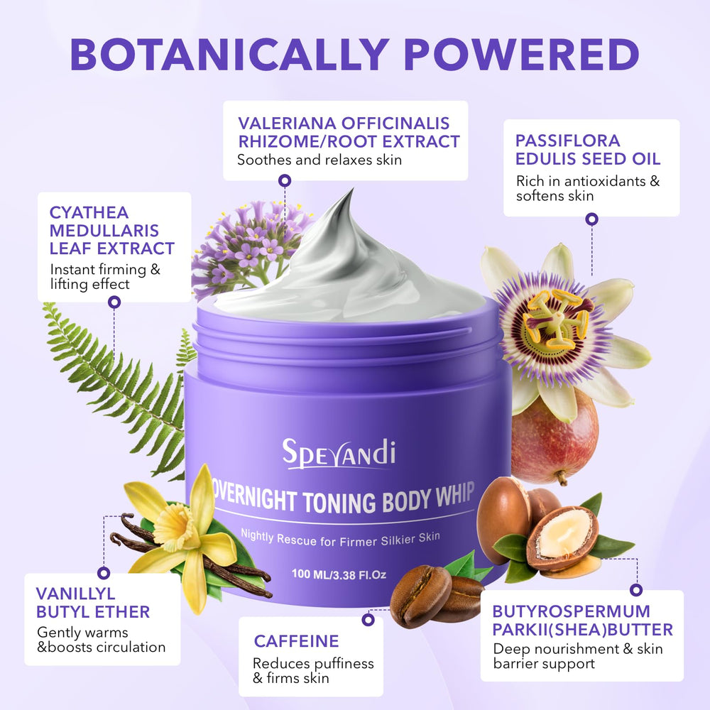 Sperandi Overnight Toning Whip cream texture close-up showing rich hydration