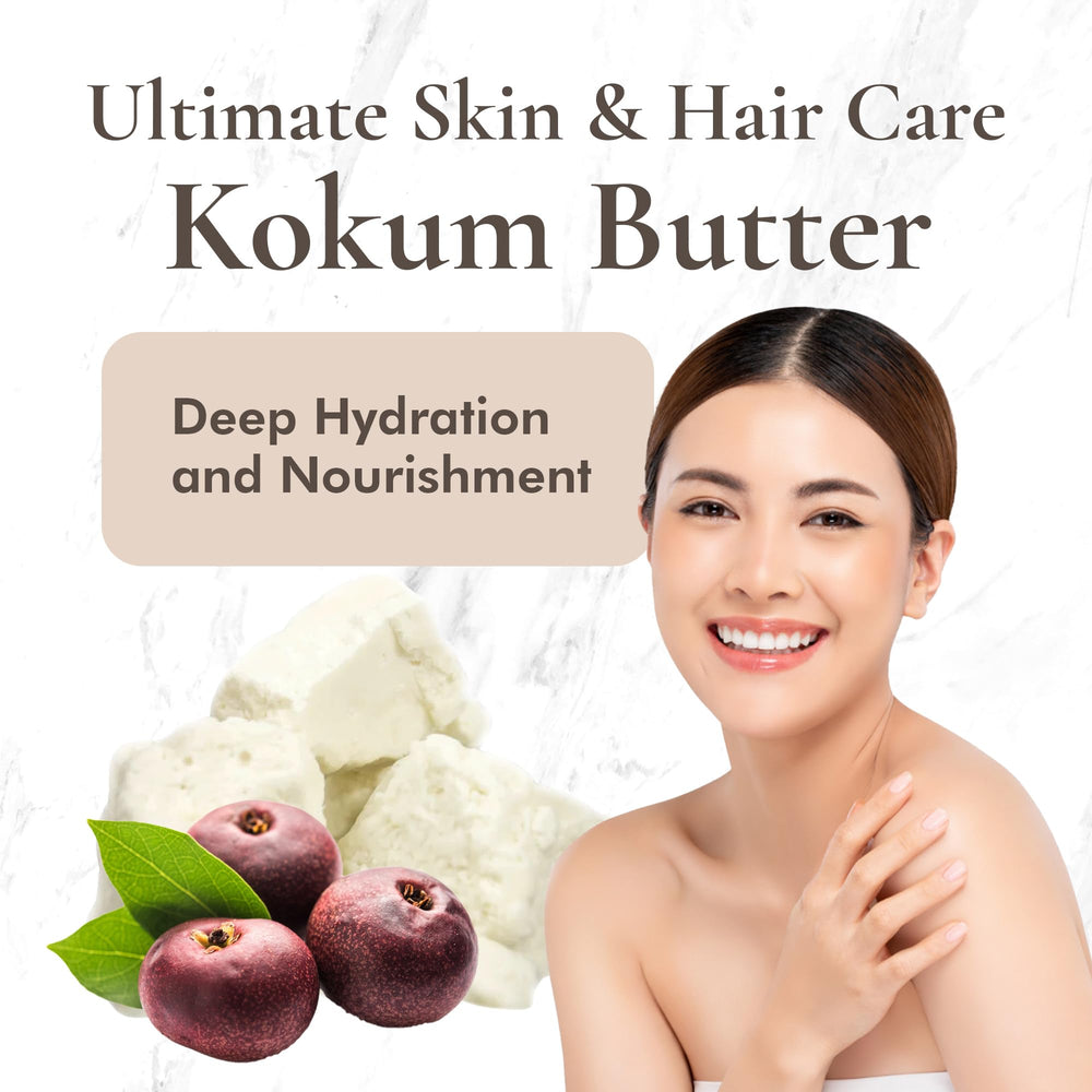 SpirZon Kokum Butter dense smooth texture close-up for melting into creams.
