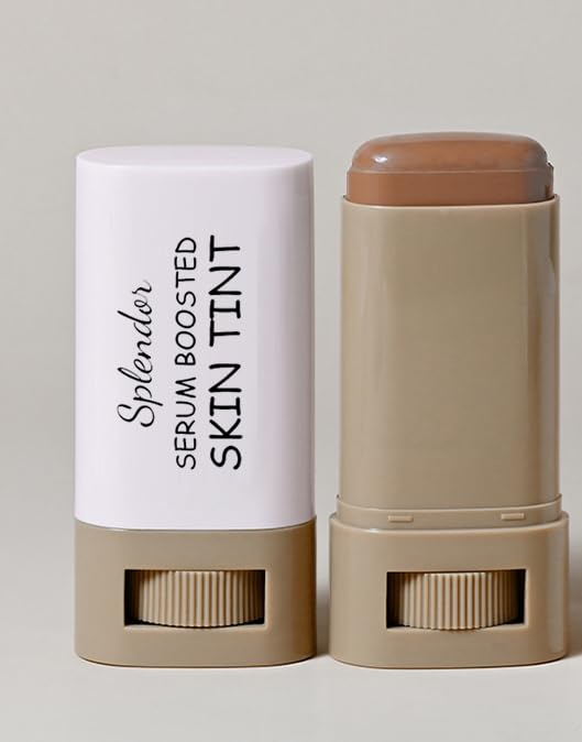 Splendor Serum Boosted Skin Tint Balm shade 2-3 creates natural glow and even tone.