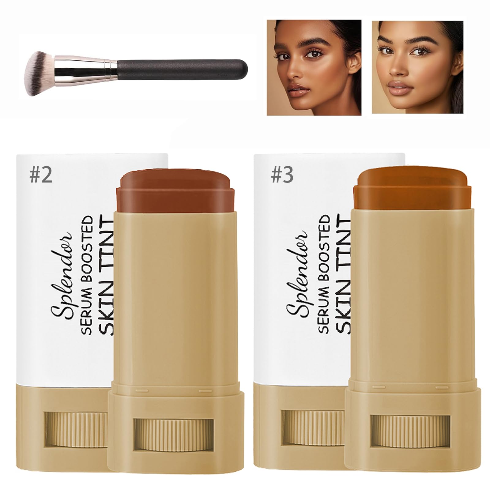 Splendor Serum Boosted Skin Tint Balm compact enables quick, hydrating coverage on the go.