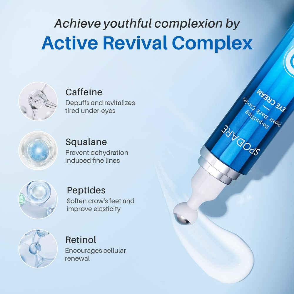 SPODARE eye cream with 360° cooling relief for puffiness