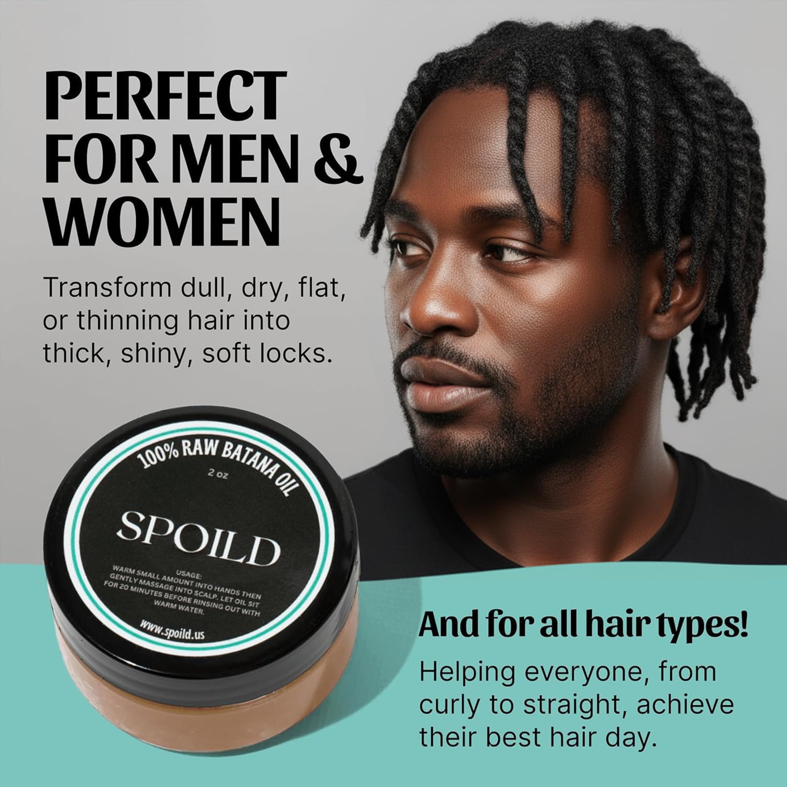 SPOILD Batana Oil ingredients emphasize 100% pure Batana oil.