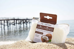 Spongeables Coconut Colada creamy-lather close-up shows rich, fragrant bubbles for a pampering shower