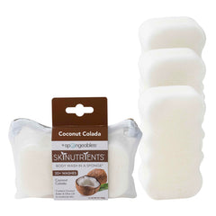 Spongeables Coconut Colada sponge pack offers easy all-in-one cleansing on the go