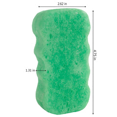 Spongeables sponge smooth side being used for massaging cleansing